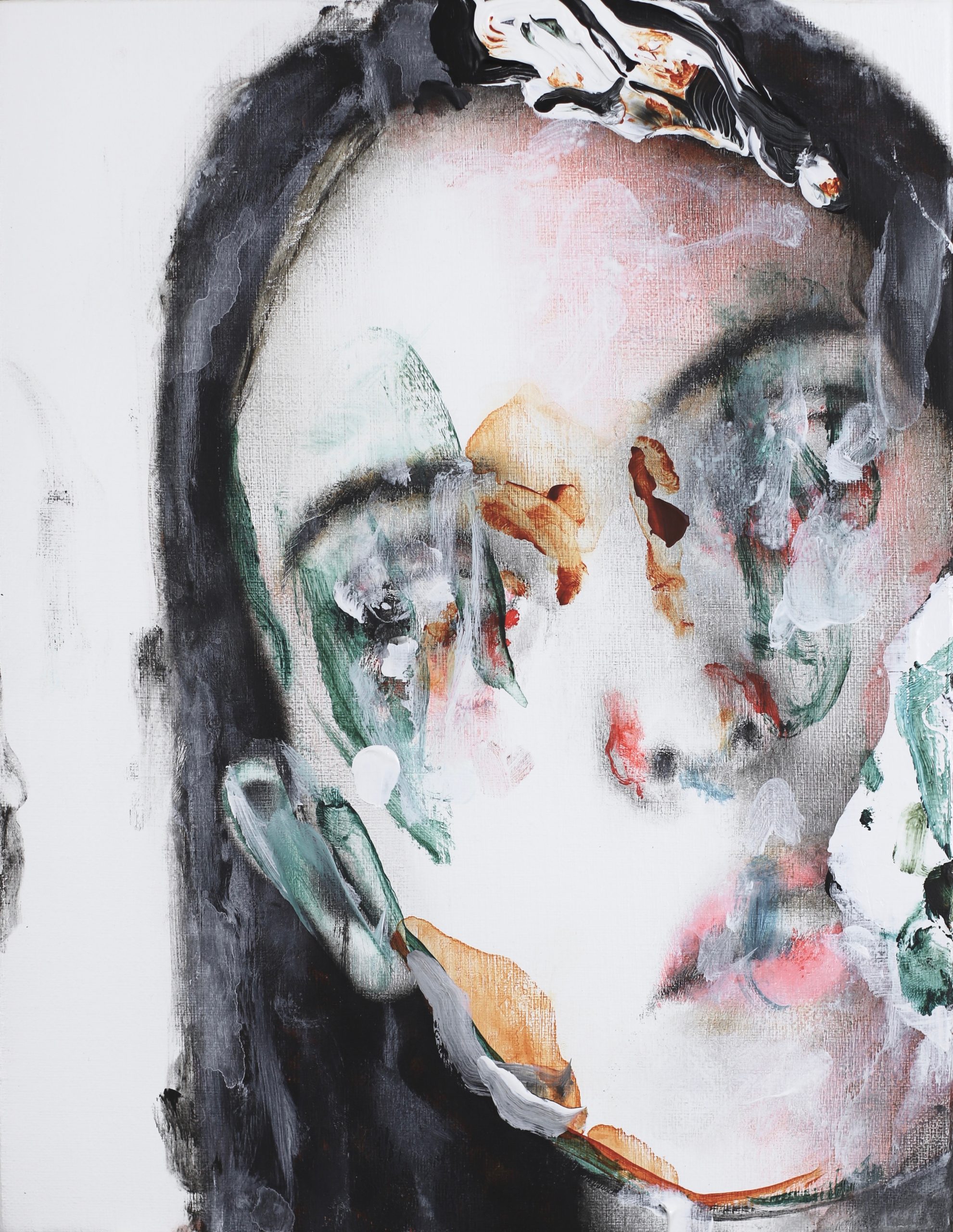 antoine cordet canvas toile peinture painting portrait gallery paris art artist artiste peintre acrylic oil glitch